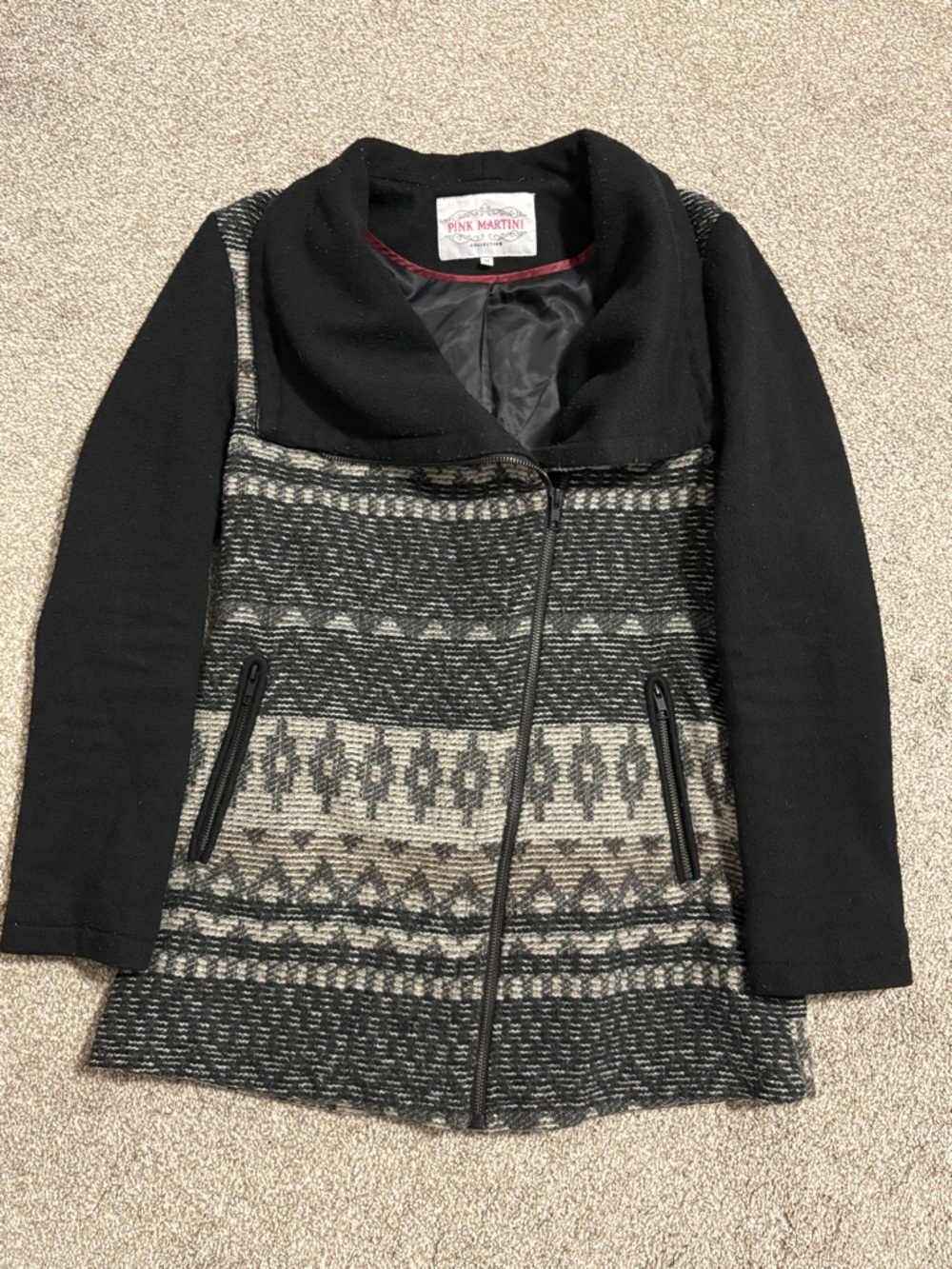 Patterned Black/Grey Jacket - Picture 4 of 5